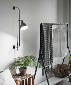 IDEAL LUX Φωτιστικό Τοίχου SHOWER 1xE27 Μαύρου Χρώματος – 179643