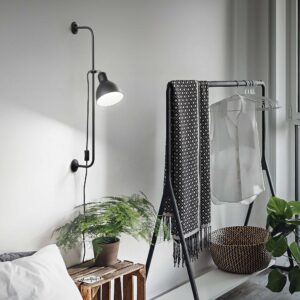 IDEAL LUX Φωτιστικό Τοίχου SHOWER 1xE27 Μαύρου Χρώματος – 179643