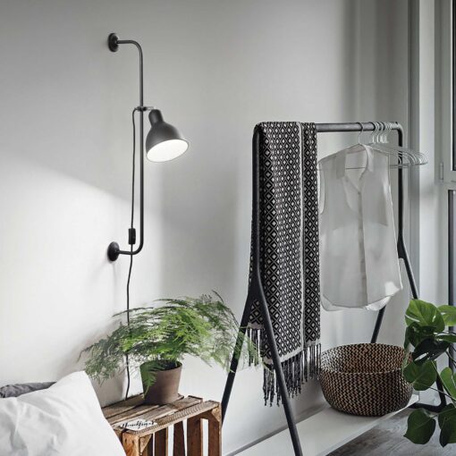 IDEAL LUX Φωτιστικό Τοίχου SHOWER 1xE27 Μαύρου Χρώματος – 179643
