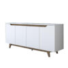 Buffet Rafaelo pakoworld walnut-white 180x45x78,5cm 182-000004