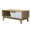 Coffee table Judas pakoworld walnut-white 90x45x38.5cm 182-000026