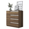 Chest of 4 drawers Verena pakoworld walnut-white 80x47x92cm 182-000030