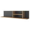 Wall shelf unit Goldie pakoworld anthracite-natural 120×19.8x25cm 182-000056