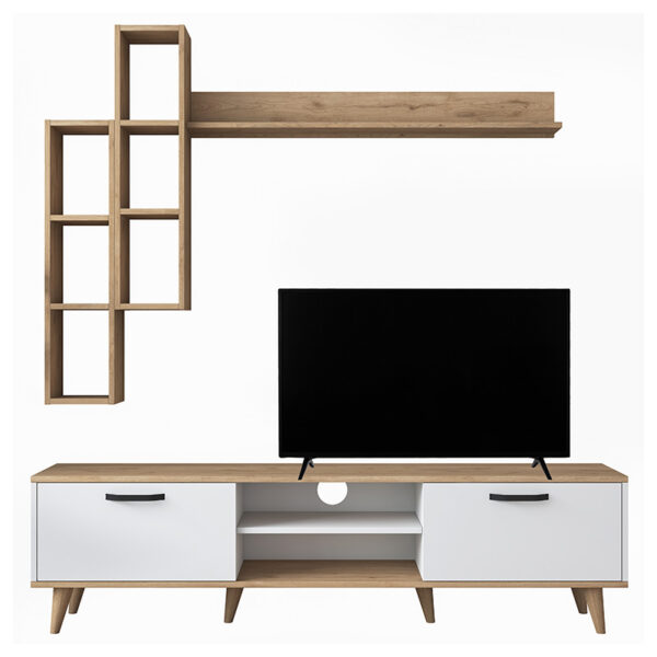 Tv unit Celty pakoworld natural-white 180x35x48.5m 182-000061