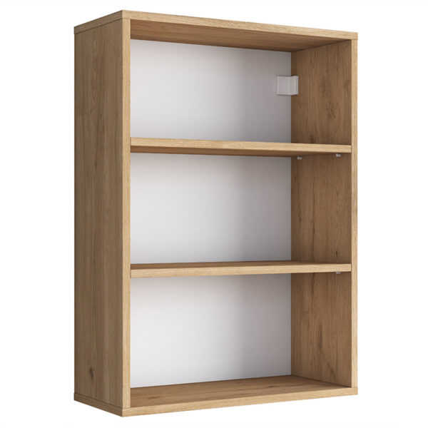 Wall shelf unit Goldie pakoworld natural-white 60x25x87cm 182-000064