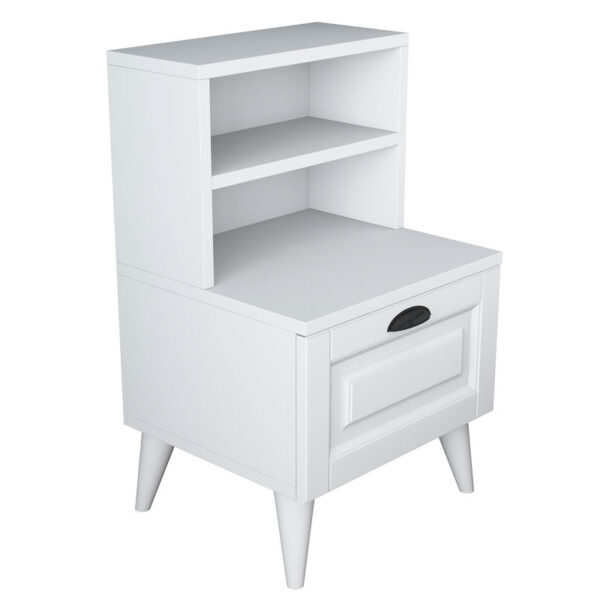 Bedside Rusta pakoworld melamine-mdf white 45x40x74.5cm 182-000073