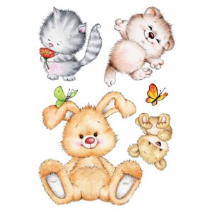 Cute Animals αυτοκόλλητα τοίχου XL Ango – 18304