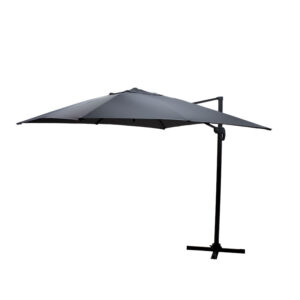 Garden hanging umbrella 360 degree rotation Raffaella pakoworld aluminum 3x3m anthracite 186-000004