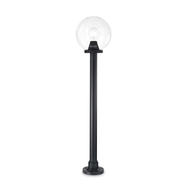 IDEAL LUX Φωτιστικό Δαπέδου Κήπου CLASSIC GLOBE 1xE27 IP55 1.3m Μαύρου Χρώματος - 187532