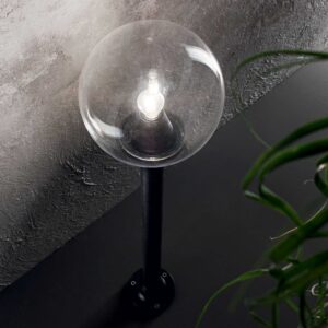IDEAL LUX Κολωνάκι Κήπου CLASSIC GLOBE 1xE27 IP55 0.82m Μαύρου Χρώματος – 187556