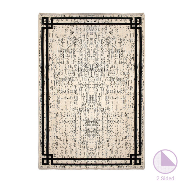 Carpet PWC-0043 pakoworld beige-black 230x160cm 188-000002