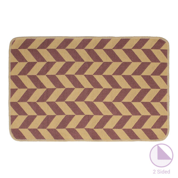 Bath mat PWC-0087 pakoworld beige-purple 80x50cm 188-000091