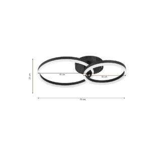 InLight Φωτιστικό  οροφής LED 45W 3CCT (by switch on base) 6094-B-Silver