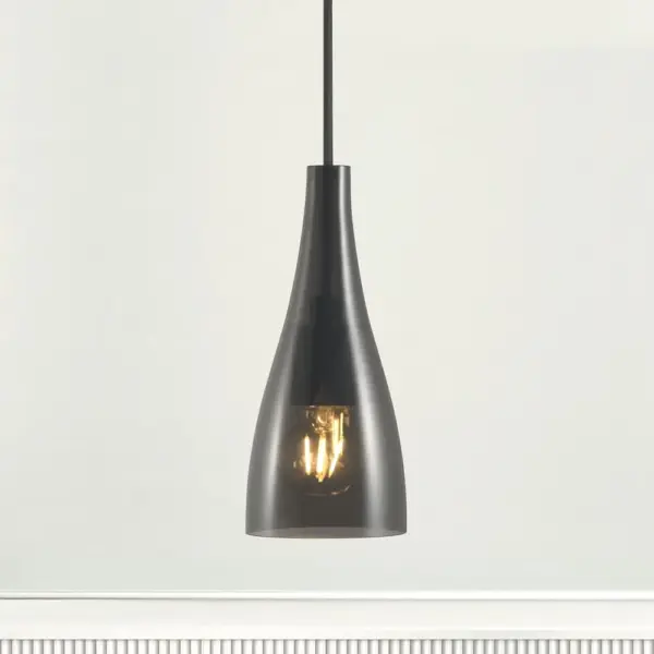 Nordlux Embla Κρεμαστό Γκρι E27  Γυάλινο –  45703047