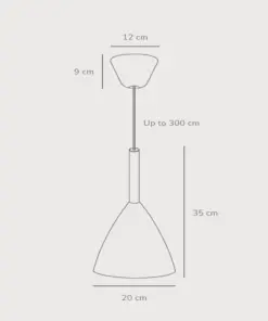 Κρεμαστό Φωτιστικό DFTP Pure 20 1xE27 Μαύρου Χρώματος – 43293003