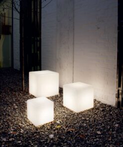 IDEAL LUX Φωτιστικό Δαπέδου Κήπου LUNA 1xE27 Λευκού Χρώματος IP65 – 191577