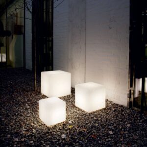 IDEAL LUX Φωτιστικό Δαπέδου Κήπου LUNA 1xE27 Λευκού Χρώματος IP65 – 191577