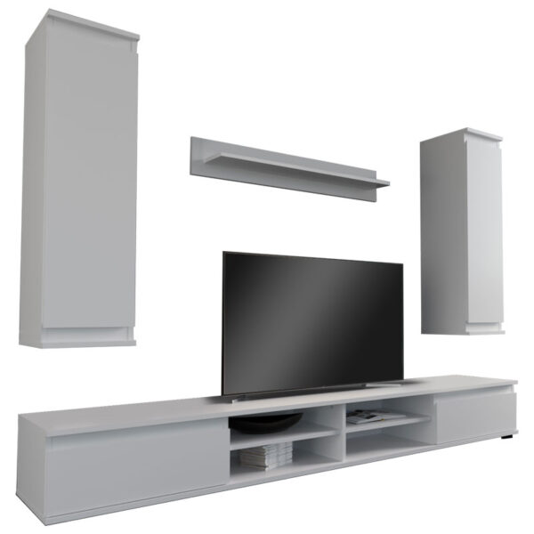 TV unit Sandro pakoworld white 220x37x160cm 192-000030