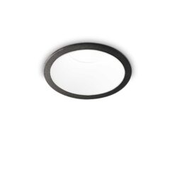 IDEAL LUX Χωνευτό Φωτιστικό Οροφής GAME ROUND LED 11W 3000K IP40 Μαύρου Χρώματος – 192338