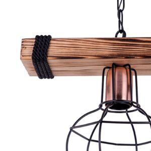 Φωτιστικό οροφής PWL-1033 pakoworld Ε27 καρυδί-μαύρο 28.5x15x50εκ 193-000001