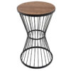 Side table Yava pakoworld walnut-black D35x58cm 193-000035
