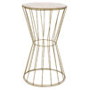 Side table Yava pakoworld grey antique-golden D35x58cm 193-000036