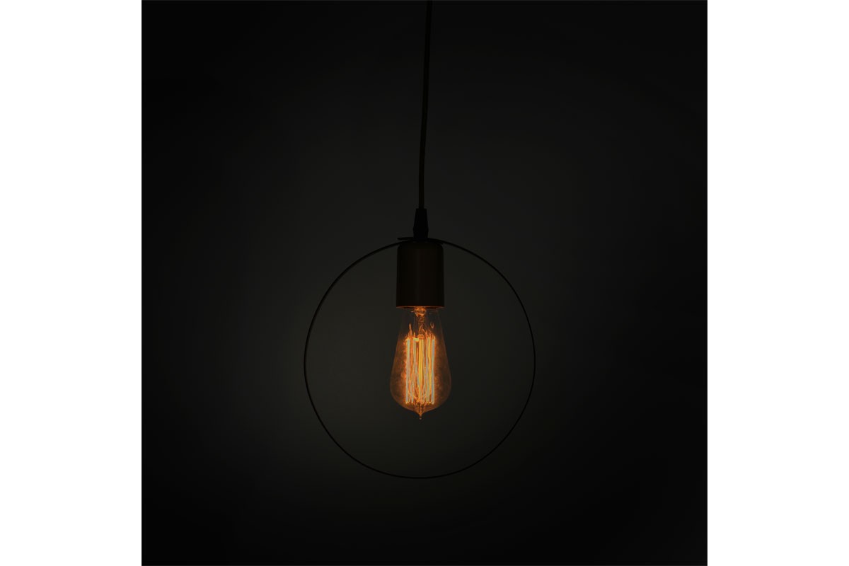 Φωτιστικό οροφής μονόφωτο Florian pakoworld E27 μαύρο-χρυσό Φ23×66εκ 193-000068