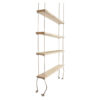 Wall set unit Rabia pakoworld solid wood natural 99x16x170cm 197-000050