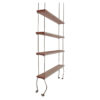 Wall set unit Rabia pakoworld solid wood walnut 99x16x170cm 197-000051