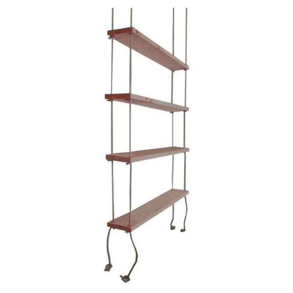 Wall set unit Rabia pakoworld solid wood walnut 99x16x170cm 197-000051