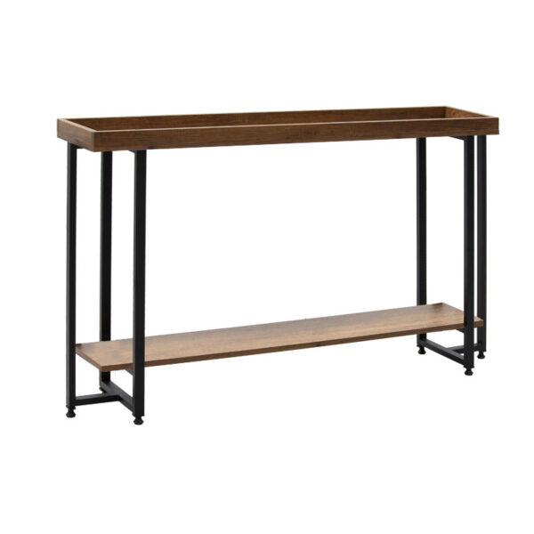 Console Nolan pakoworld walnut-black 140x30x85cm 197-000054