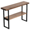 Console Nore pakoworld solid wood 35mm walnut-black 79x29x85cm 197-000055