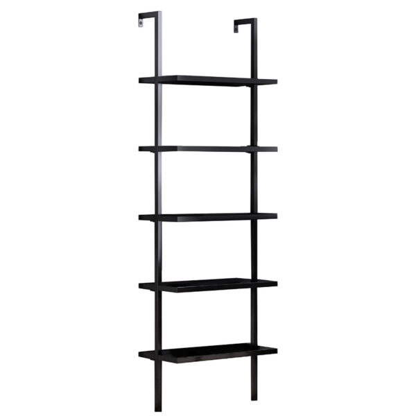 Bookcase Harris pakoworld black 70x22x200cm 197-000066