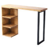 Table Bar Collins pakoworld natural pine wood 35mm natural- black 139x29x90cm 197-000067