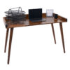 Office desk Brady  pakoworld natural pine wood walnut 119x59x75cm 197-000068