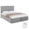 Double Bed Kenzie pakoworld fabric color grey 160x200cm 197-000117