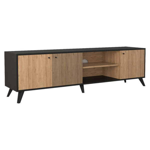 Tv stand Flipter pakoworld melamine sonoma-black 180x40x51cm 197-000171