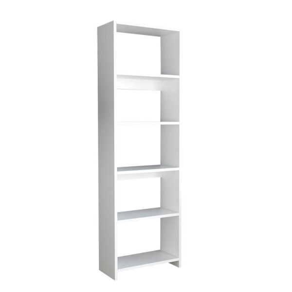 Bookcase Robelo pakoworld melamine white 48.6x22x160cm 197-000201