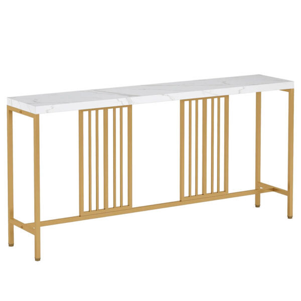 Buffet Gledo pakoworld marble white-gold metal 180x30x94cm 197-000231
