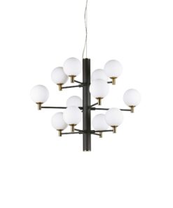 IDEAL LUX Κρεμαστό Φωτιστικό COPERNICO 12xG9 Μαύρου Χρώματος – 197319