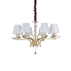 IDEAL LUX Κρεμαστό Φωτιστικό PEGASO 8xE14 Χρυσού Χρώματος – 197739