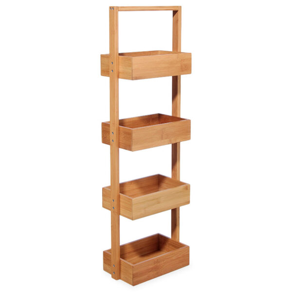 Floor shelf Ollie pakoworld wooden bambou in natural color 28x16x88cm 199-000015