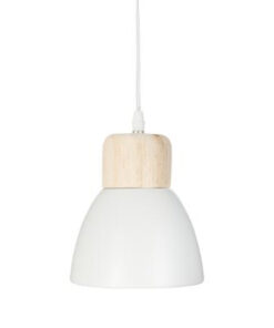 Φωτιστικό οροφής Desy pakoworld χρώμα λευκό-φυσικό Φ15×99εκ 199-000073