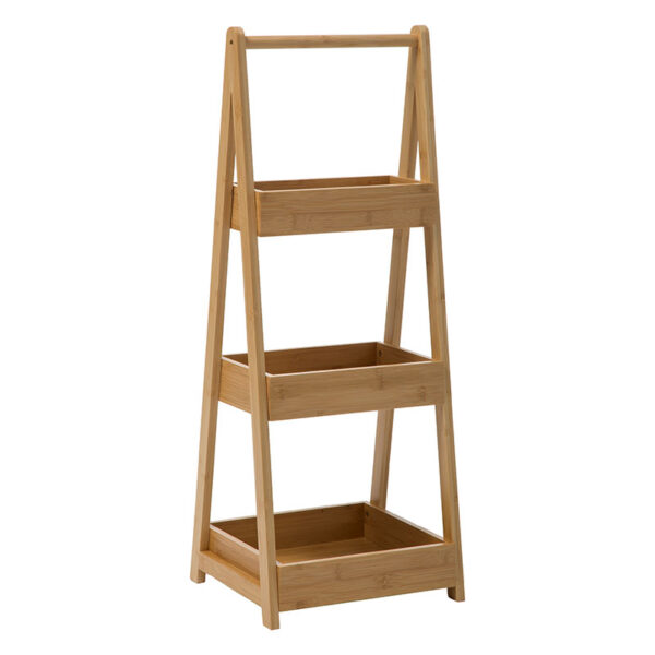 Floor shelf 3-storey Dafi pakoworld bamboo natural 30x25.5x78cm 199-000137