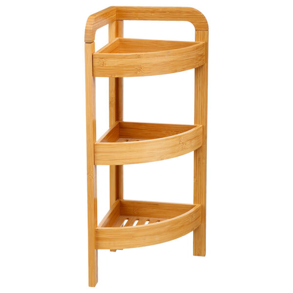 Floor shelf unit Jabez pakoworld bamboo natural 23x23x61cm 199-000141