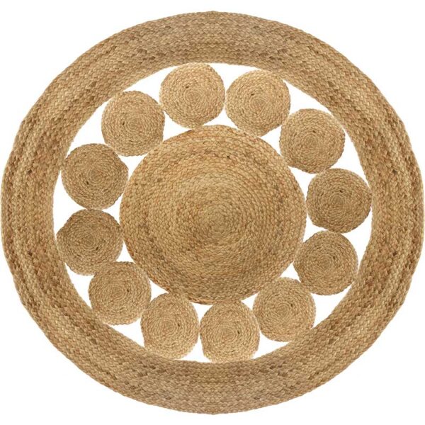 Lace carpet pakoworld jute natural D120x1cm 199-000146