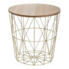 Side table Kumi pakoworld oak-gold D41x40cm 199-000175