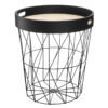 Side table Kumi pakoworld black-oak 35×37.7cm 199-000176