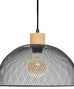 Φωτιστικό οροφής Sam pakoworld μαύρο Φ30×22,5εκ 199-000190