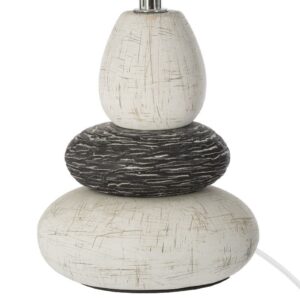 Επιτραπέζιο φωτιστικό Rockgem pakoworld Ε27 ivory-ανθρακί Φ18×33εκ 199-000456